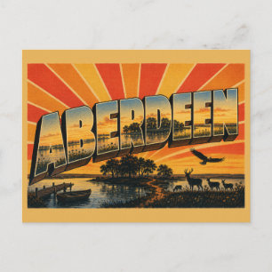 Aberdeen SD Glacial Lake Prairie Forest Art Postcard