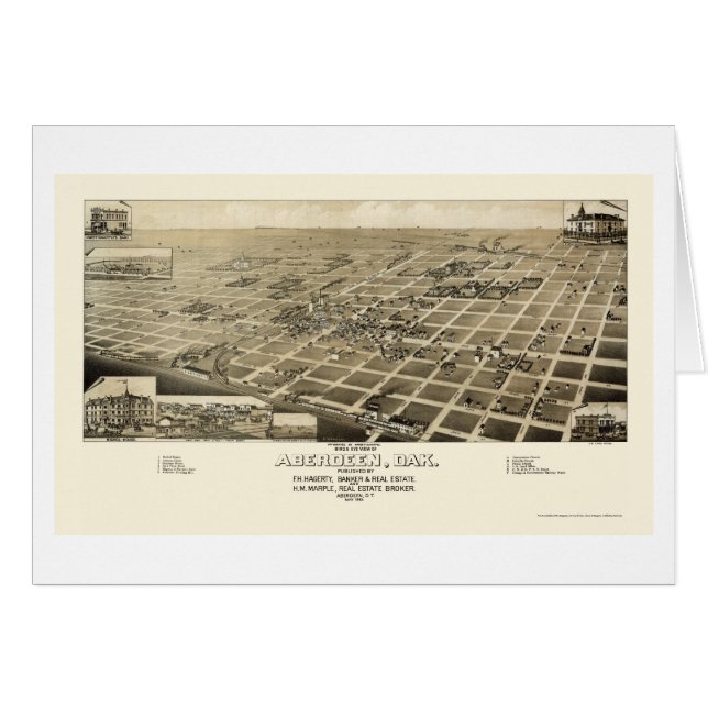 Aberdeen, SD Panoramic Map - 1883 (Front Horizontal)