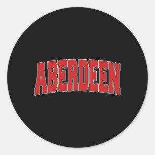 Aberdeen Wa Washington Varsity Style Usa Vintage Classic Round Sticker
