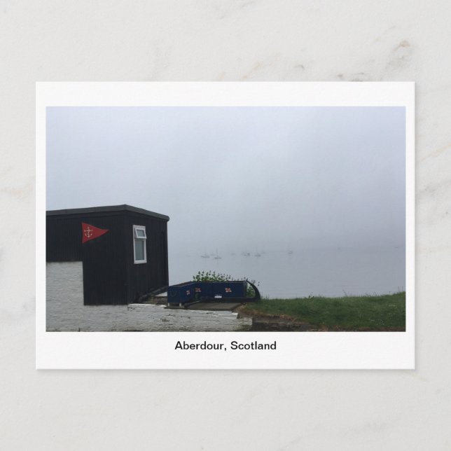 Aberdour Harbour Hut Postcard (Front)