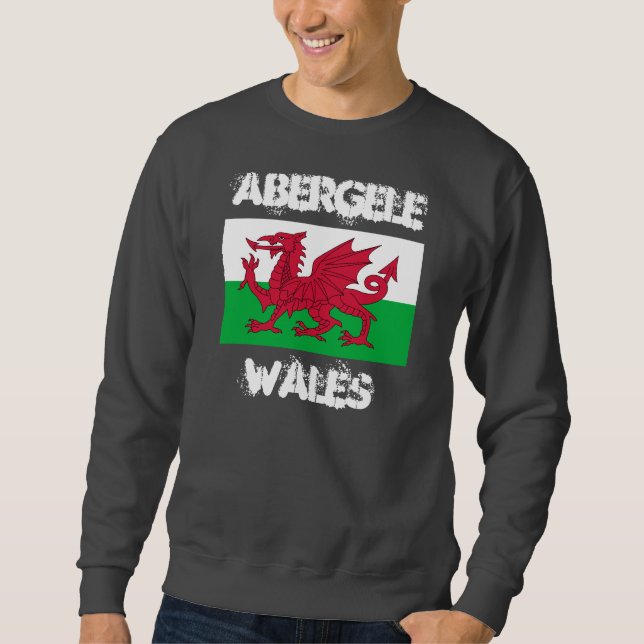 Abergele, Wales with Welsh flag Sweatshirt (Front)