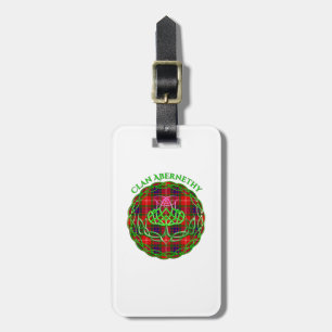 Abernethy Scottish Tartan Celtic Thistle Luggage Tag