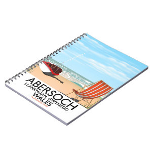 Abersoch Llanengan in Gwynedd, Wales travel poster Notebook