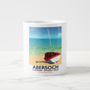 Abersoch, Llanengan Wales travel poster Large Coffee Mug