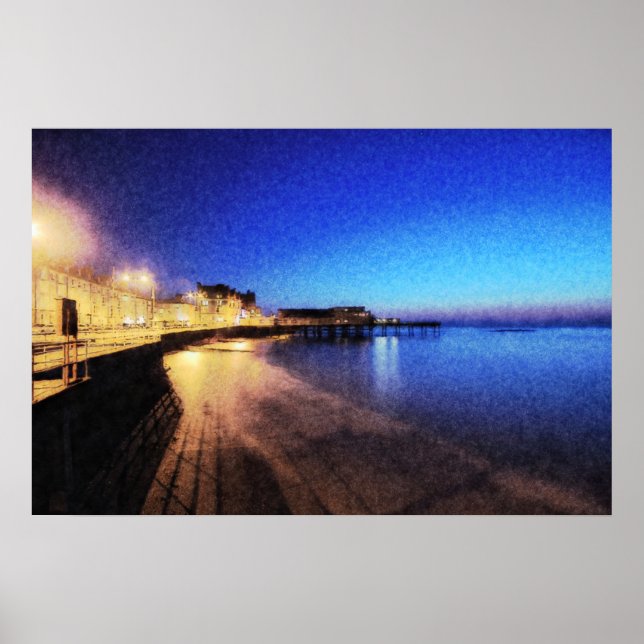 Aberystwyth at Night Poster (Front)