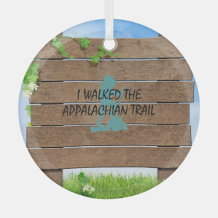 ABH Appalachian Trail Hiker Ornement en verre