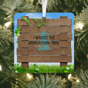 ABH Appalachian Trail Hiker Ornement métallique