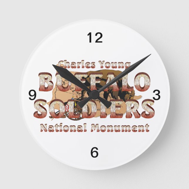 ABH Buffalo Soldiers Round Clock (Front)
