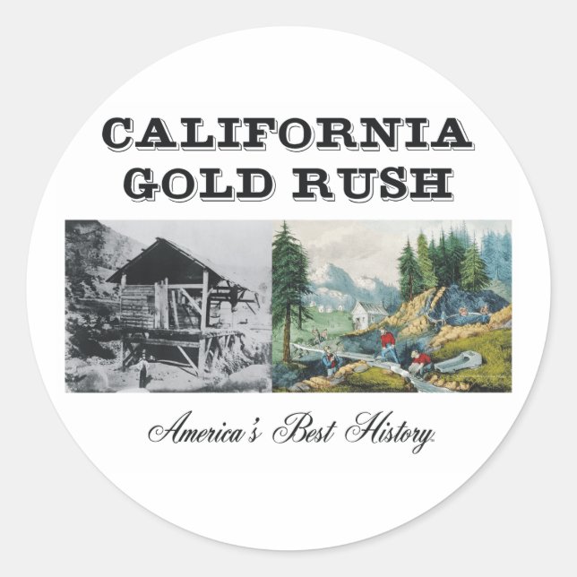 ABH California Gold Rush Classic Round Sticker (Front)