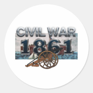 ABH Civil War 1861 Classic Round Sticker
