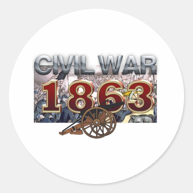 ABH Civil War 1863 Classic Round Sticker (Front)