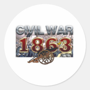 ABH Civil War 1863 Classic Round Sticker