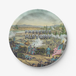 ABH Civil War Battlefield Preservation Paper Plate