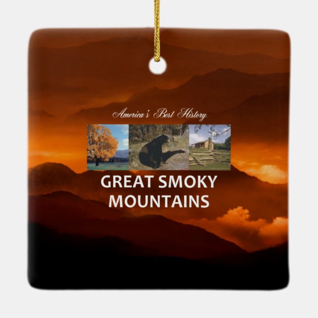 ABH Great Smoky Mountains Ceramic Ornament (Back)