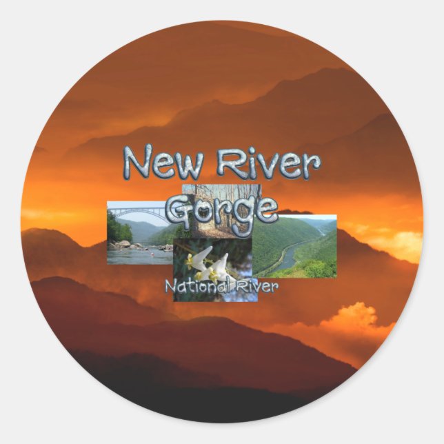 ABH New River Gorge Classic Round Sticker (Front)