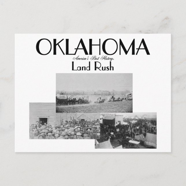 ABH Oklahoma Land Rush Postcard (Front)