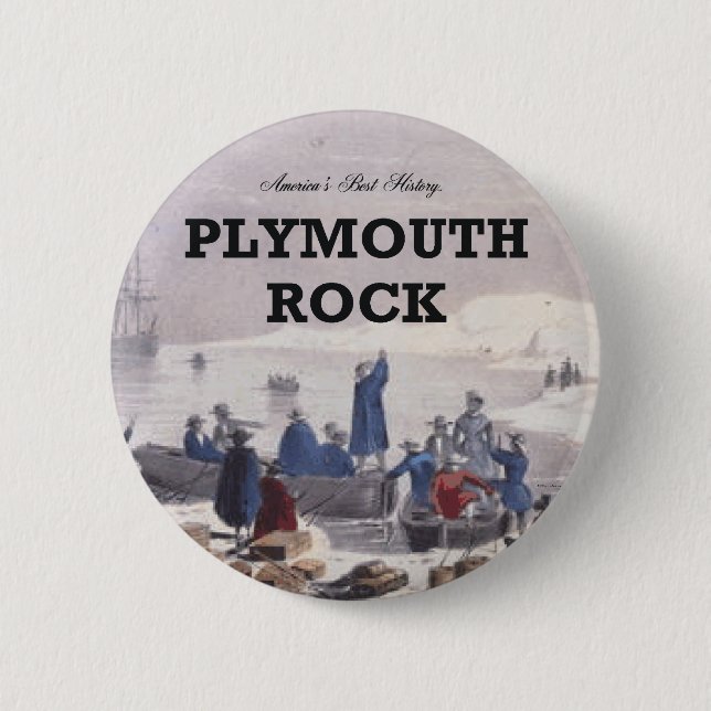 ABH Plymouth Rock 2 Inch Round Button (Front)