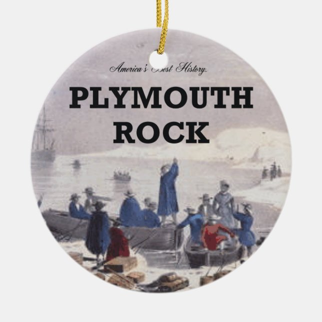 ABH Plymouth Rock Ceramic Ornament (Front)