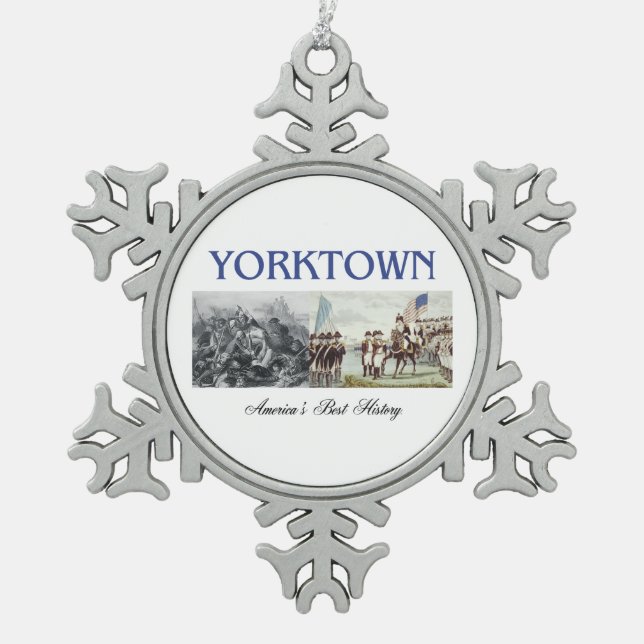 ABH Yorktown Snowflake Pewter Christmas Ornament (Front)