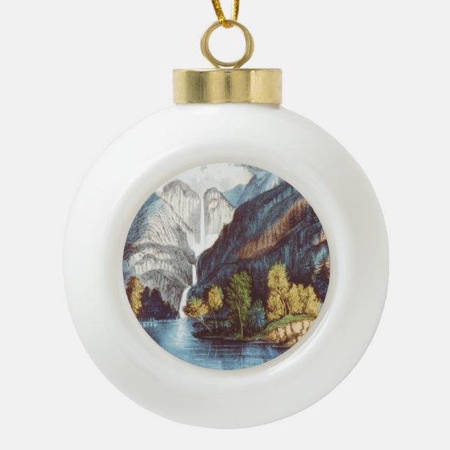 ABH Yosemite Ceramic Ball Christmas Ornament (Front)