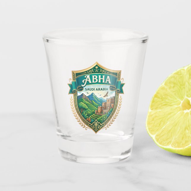 Abha Saudi Arabia Shot Glass (Front)
