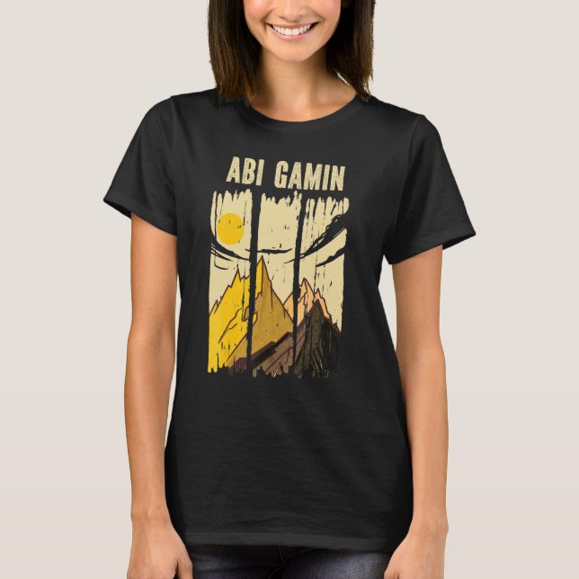Abi Gamin Mountain Peak Summit Climber T-Shirt (Front)