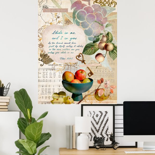 Abide in Me Fruitative Faith Poster (Bureau à domicile)