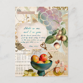 Abide in Me Fruitful Faith Postcard