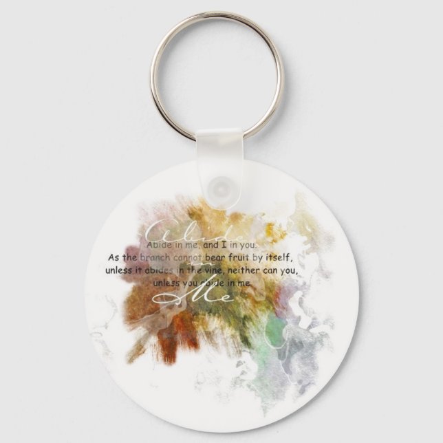 Abide in Me Keychain (Front)