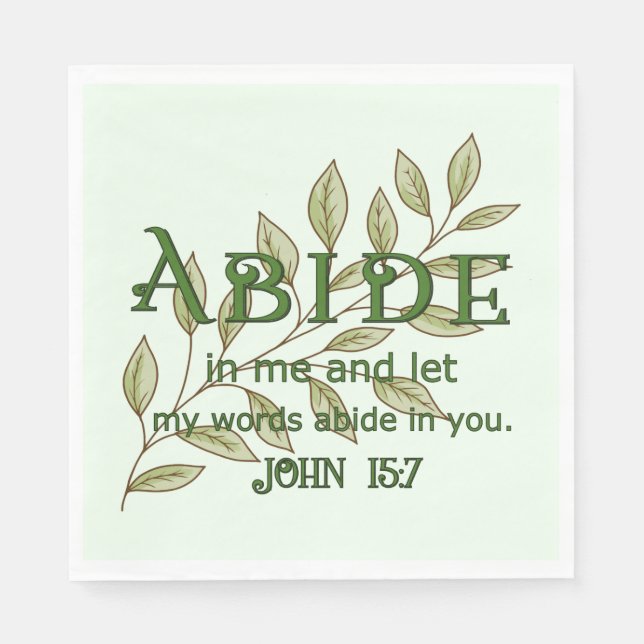 Abide In Me Napkin (Front)