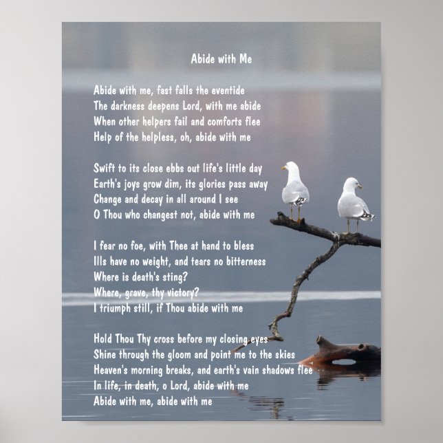 Abide with Me Church Christian  Hymn Art Poster (Front)
