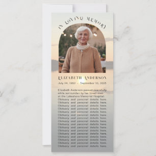 Abide With Me Sunset Memorial Bookmark Photo Card