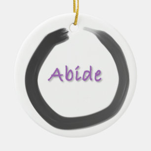 Abide Zen Buddhist Enso Circle Ceramic Ornament