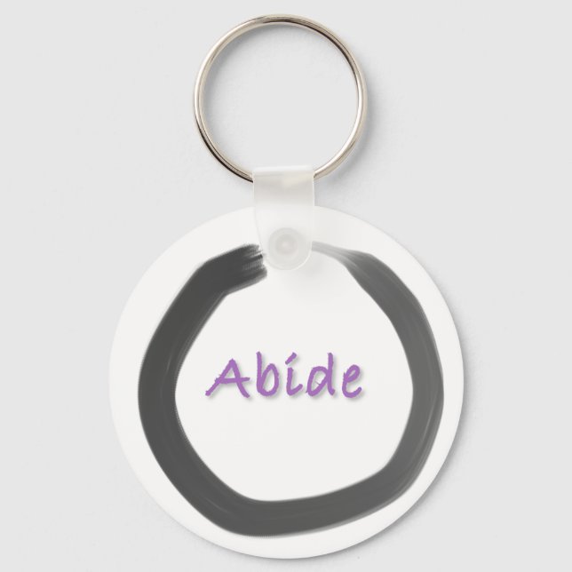 Abide Zen Buddhist Enso Circle Keychain (Front)