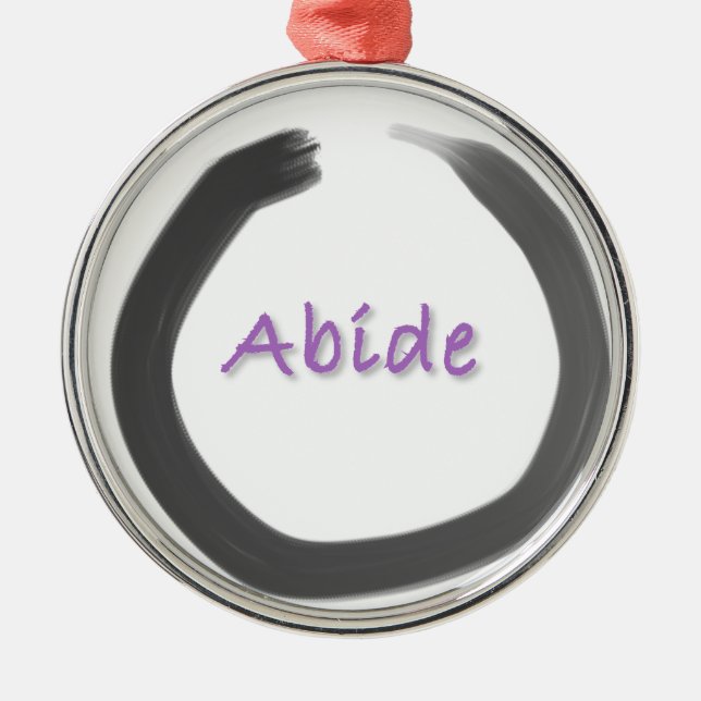 Abide Zen Buddhist Enso Circle Metal Ornament (Front)