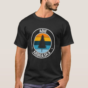 Abie Nebraska NE USA City Pride Retro Sunset T-Shirt