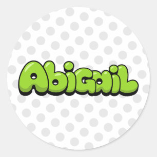 Abigail Classic Round Sticker