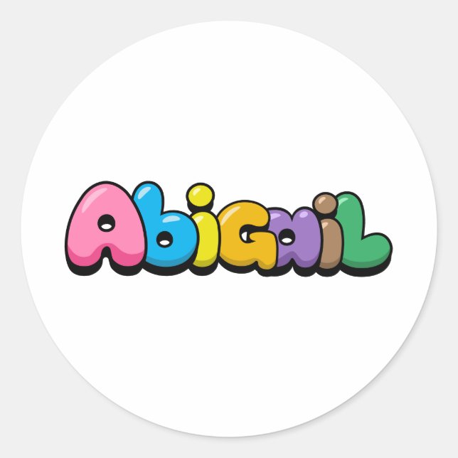 Abigail Classic Round Sticker (Front)