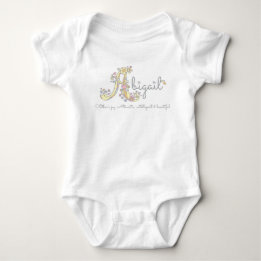 Abigail girls name decorative custom meaning baby bodysuit
