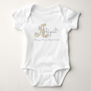 Abigail girls name decorative custom meaning baby bodysuit