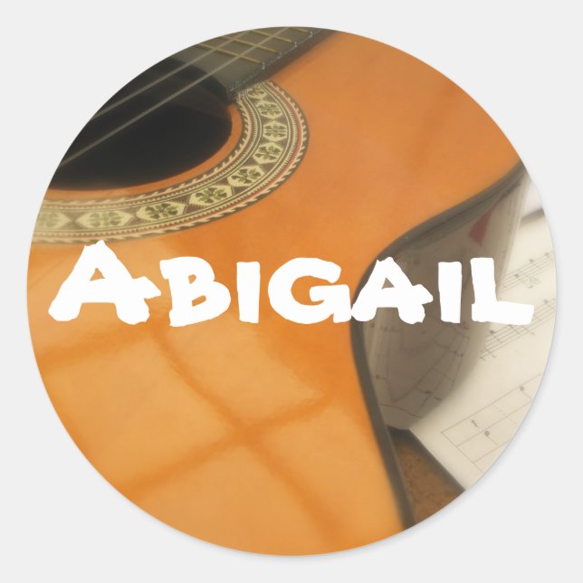 Abigail guitar name label (Front)