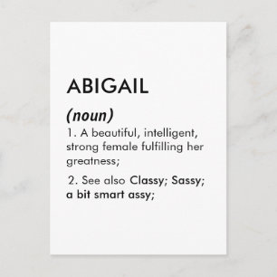 Abigail name, Editable name, Custom name Postcard