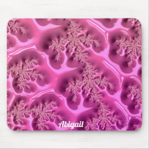 ABIGAIL Personalised Fractal Design ~ Pink Waffle  Mouse Pad