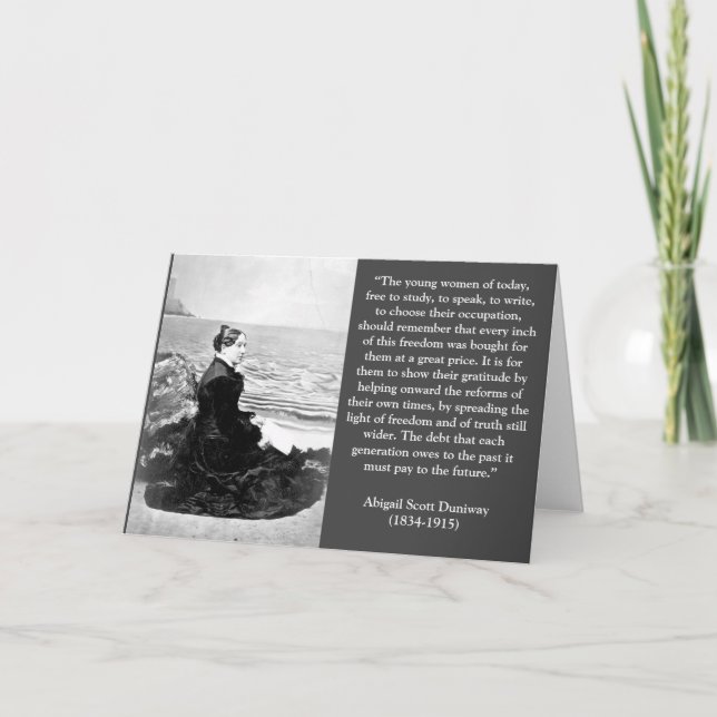 Abigail Scott Duniway Oregon Suffrage Leader Card (Front)