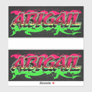 Abigail Vorname Name Graffiti Aufkleber Sticker