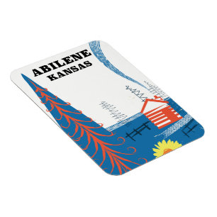 Abilene Kansas vintage style travel poster Magnet