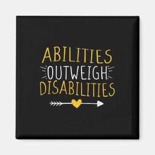 Abilities Outweigh Disabilities Autism Awareness M Magnet