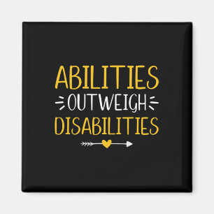 Abilities Outweigh Disabilities Autism Awareness M Magnet