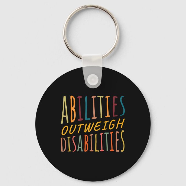 Abilities Outweigh Disabilities Behaviour Therapy  Keychain (Front)