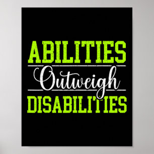 Abilities Outweigh Disabilities Disability Awarene Poster